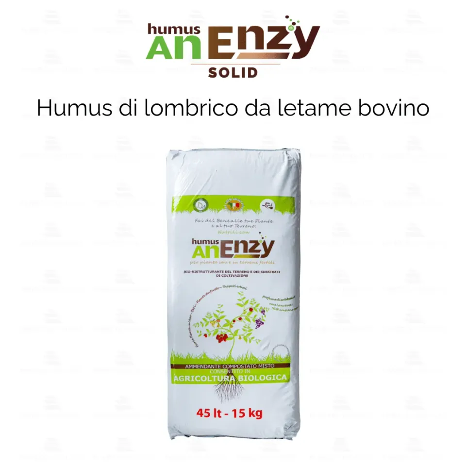 ZoLogik Humus AnEnzy Solid Bio vermicompost 15kg 45L